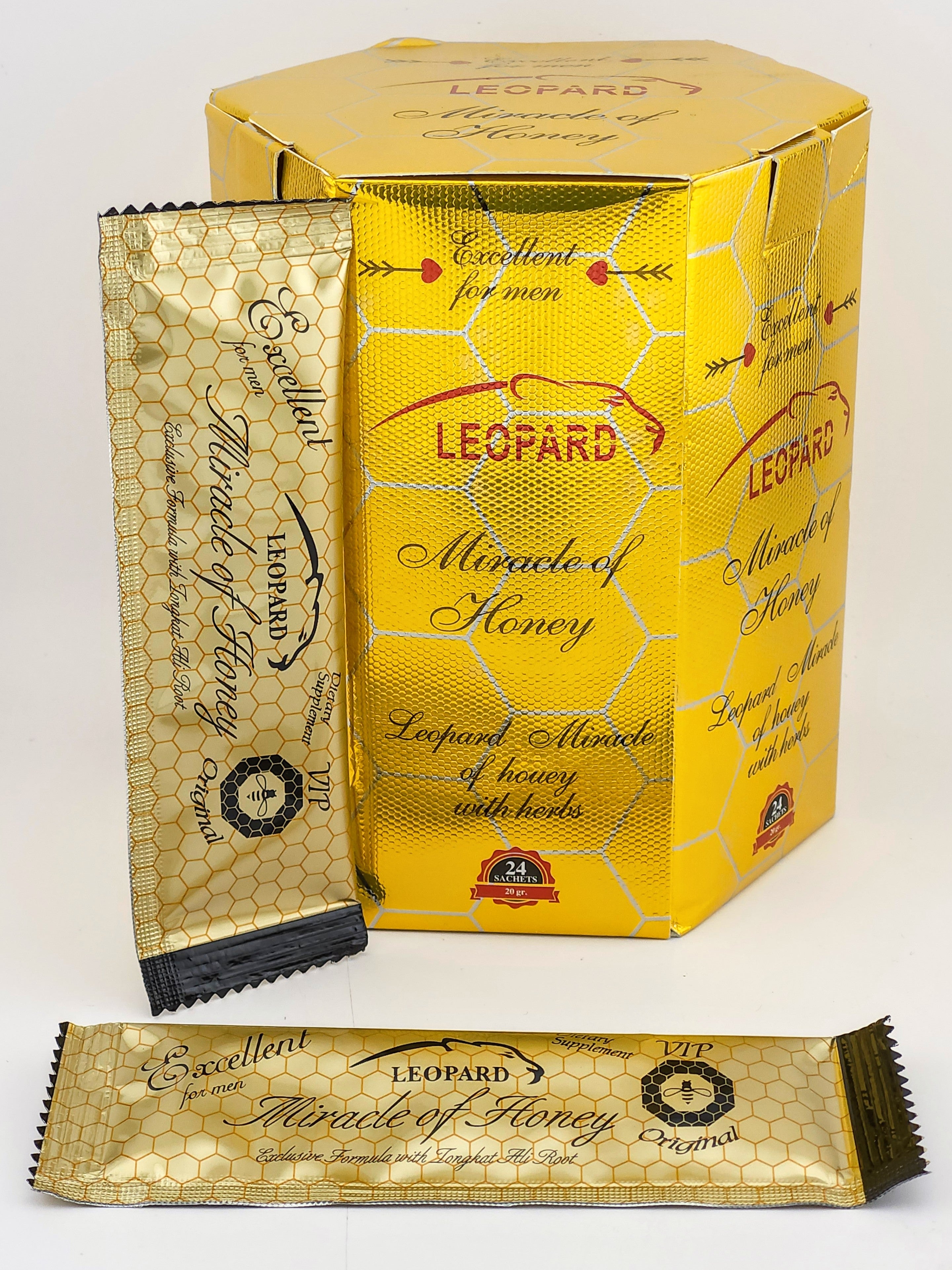 Leopard Miracle of Honey Hexagon Box